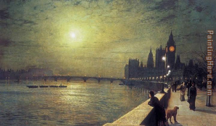 John Atkinson Grimshaw Reflections on the Thames Westminster